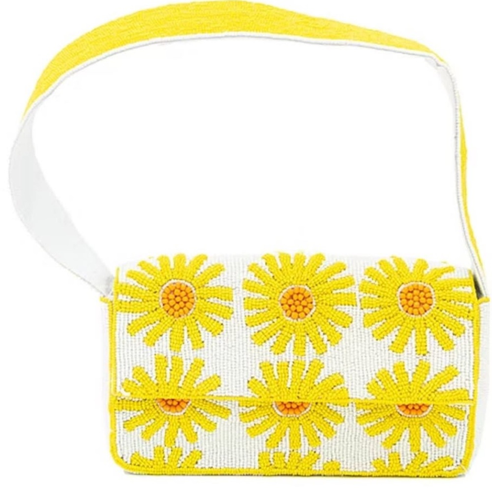 NWT⚜️🌼⚜️ Viral Beaded Daisy/Sunflower Shoulder Bag